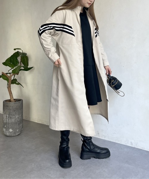 prose verse（プロズヴェール）の「配色テープスタンドネックロングコート（その他アウター・レディース・ベージュ/ブラック・ﾌﾘ-）」の15枚目の写真