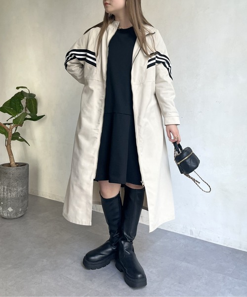 prose verse（プロズヴェール）の「配色テープスタンドネックロングコート（その他アウター・レディース・ベージュ/ブラック・ﾌﾘ-）」の19枚目の写真