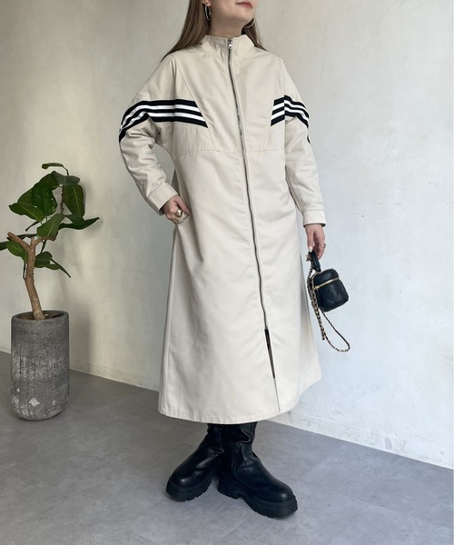 prose verse（プロズヴェール）の「配色テープスタンドネックロングコート（その他アウター・レディース・ベージュ/ブラック・ﾌﾘ-）」の20枚目の写真