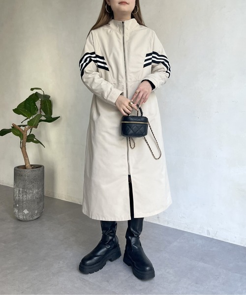 prose verse（プロズヴェール）の「配色テープスタンドネックロングコート（その他アウター・レディース・ベージュ/ブラック・ﾌﾘ-）」の21枚目の写真