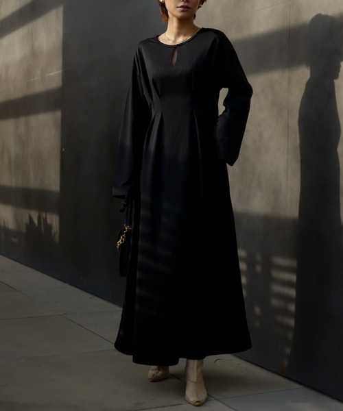 ✳︎ My shawtyマイシャウティー　袖シアーロングドレス　ロングワンピース My shawty（ﾏｲｼｬｳﾃｨｰ）の「marion flower lace dress（ドレス
