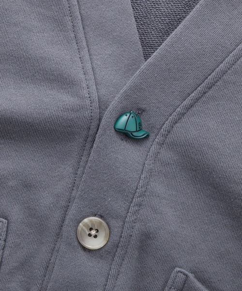 Ocean&Ground（オーシャン&グラウンド）の「モチーフボタンVネックカーディガン(90～140cm)（カーディガン/ボレロ・キッズ・ラベンダー/グリーン/チャコール/アイボリー・110/130/90/100/120/140）」の5枚目の写真