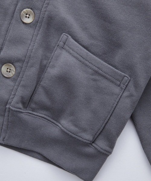 Ocean&Ground（オーシャン&グラウンド）の「モチーフボタンVネックカーディガン(90～140cm)（カーディガン/ボレロ・キッズ・ラベンダー/グリーン/チャコール/アイボリー・110/130/90/100/120/140）」の7枚目の写真