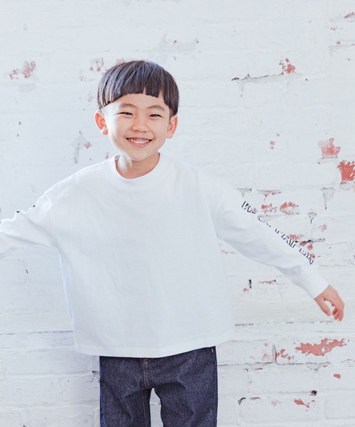 LOWRYS FARM（ローリーズファーム）の「WAX PAPERメニュープリントロングTシャツ　182804（Tシャツ/カットソー・キッズ・ピンク/ホワイト・120cm/150cm/130cm/110cm/140cm）」の9枚目の写真