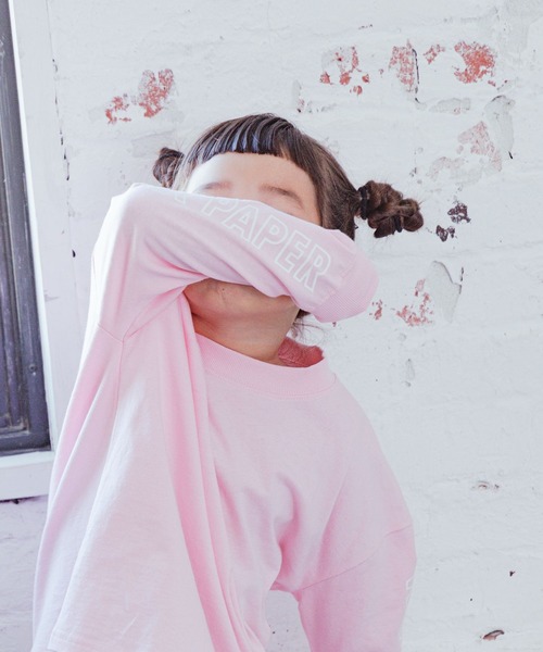 LOWRYS FARM（ローリーズファーム）の「WAX PAPERメニュープリントロングTシャツ　182804（Tシャツ/カットソー・キッズ・ピンク/ホワイト・120cm/150cm/130cm/110cm/140cm）」の19枚目の写真