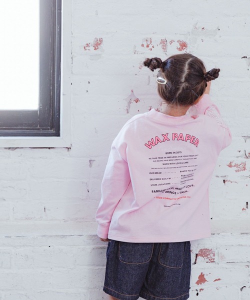 LOWRYS FARM（ローリーズファーム）の「WAX PAPERメニュープリントロングTシャツ　182804（Tシャツ/カットソー・キッズ・ピンク/ホワイト・120cm/150cm/130cm/110cm/140cm）」の21枚目の写真