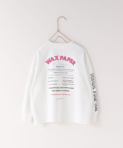 LOWRYS FARM（ローリーズファーム）の「WAX PAPERメニュープリントロングTシャツ　182804（Tシャツ/カットソー・キッズ・ピンク/ホワイト・120cm/150cm/130cm/110cm/140cm）」の22枚目の写真