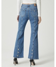 Guess | Black Detail Flare Brush Cut Denim Pants(デニムパンツ)