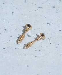【40】ステンレス デザインピアス 〔両耳用〕(2個セット)
