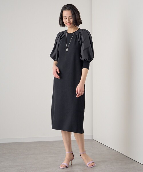 新品タグ付 ANAYI レーヨンポリエステルドッキングワンピース ANAYI（アナイ）の「レーヨンポリエステルドッキングワンピース