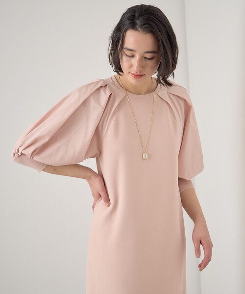 新品タグ付 ANAYI レーヨンポリエステルドッキングワンピース ANAYI（アナイ）の「レーヨンポリエステルドッキングワンピース