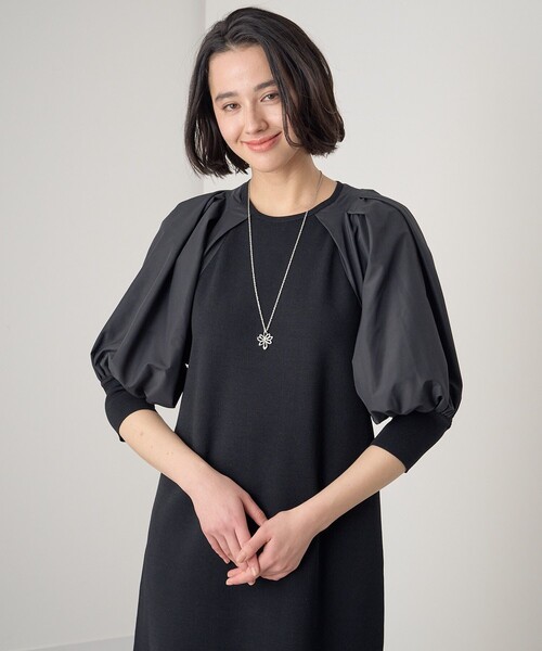 新品タグ付 ANAYI レーヨンポリエステルドッキングワンピース ANAYI（アナイ）の「レーヨンポリエステルドッキングワンピース