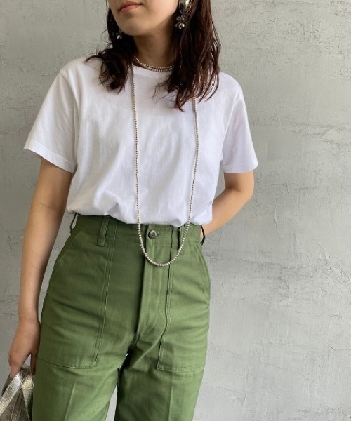 HANES（ヘインズ）の「[HANES/ヘインズ] 2P ジャパンフィット クルーネックパックTシャツ（Tシャツ/カットソー・レディース・ホワイト・S/M/L/XL）」の6枚目の写真