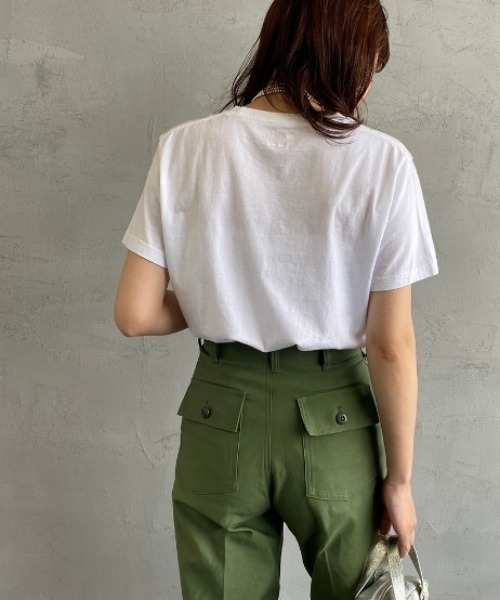 HANES（ヘインズ）の「[HANES/ヘインズ] 2P ジャパンフィット クルーネックパックTシャツ（Tシャツ/カットソー・レディース・ホワイト・S/M/L/XL）」の7枚目の写真