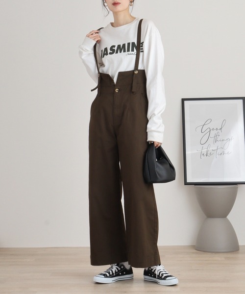 【セール】atONE サスペンダー付きハイウェストツイルパンツ（その他パンツ）｜atONE（アットワン）