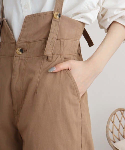 【セール】atONE サスペンダー付きハイウェストツイルパンツ（その他パンツ）｜atONE（アットワン）
