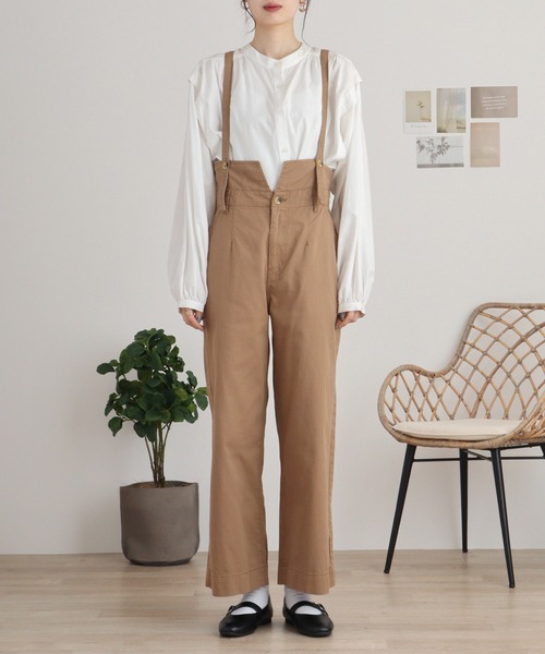 【セール】atONE サスペンダー付きハイウェストツイルパンツ（その他パンツ）｜atONE（アットワン）