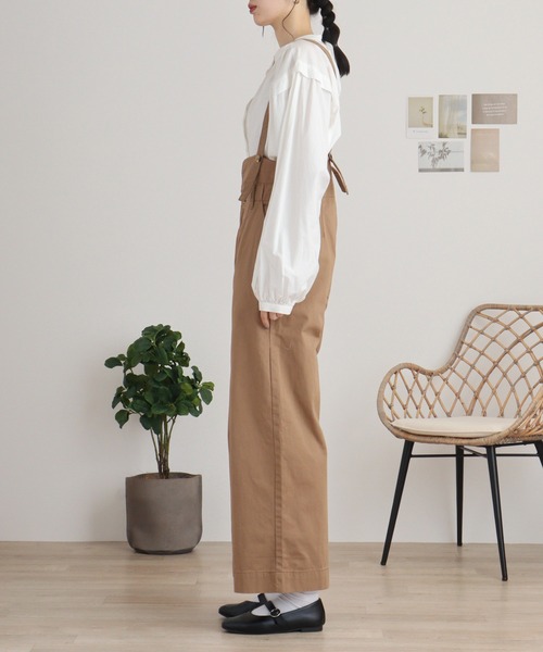 【セール】atONE サスペンダー付きハイウェストツイルパンツ（その他パンツ）｜atONE（アットワン）