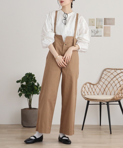 【セール】atONE サスペンダー付きハイウェストツイルパンツ（その他パンツ）｜atONE（アットワン）
