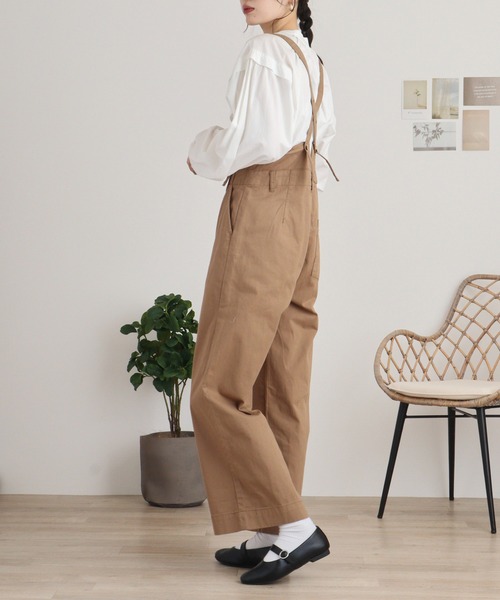 【セール】atONE サスペンダー付きハイウェストツイルパンツ（その他パンツ）｜atONE（アットワン）
