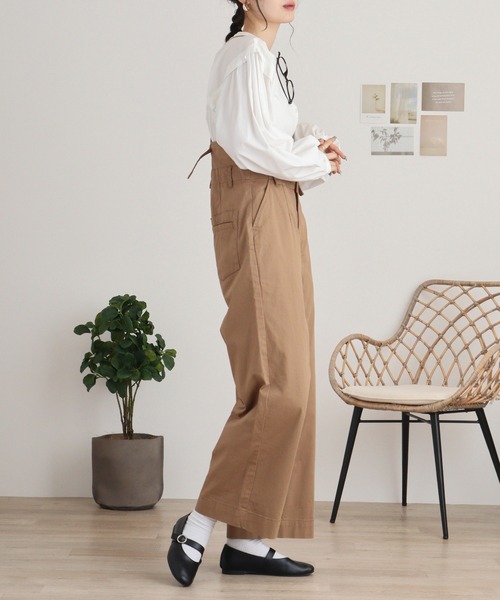 【セール】atONE サスペンダー付きハイウェストツイルパンツ（その他パンツ）｜atONE（アットワン）