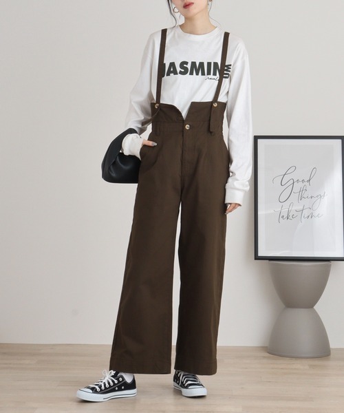 【セール】atONE サスペンダー付きハイウェストツイルパンツ（その他パンツ）｜atONE（アットワン）