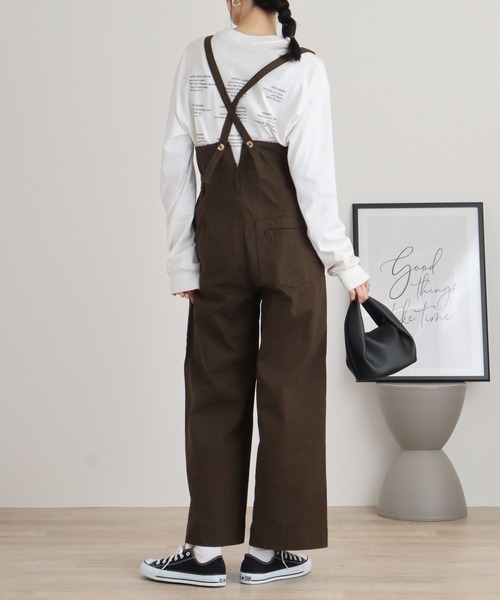 【セール】atONE サスペンダー付きハイウェストツイルパンツ（その他パンツ）｜atONE（アットワン）