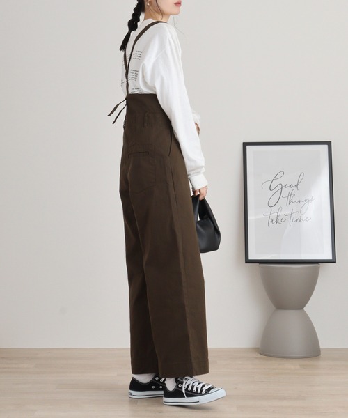 【セール】atONE サスペンダー付きハイウェストツイルパンツ（その他パンツ）｜atONE（アットワン）