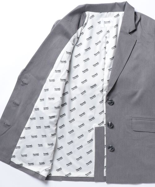 Seemi. byNICECLAUP（ シーミーバイナイスクラップ）の「【Seemi】テーラードジャケット（テーラードジャケット・レディース・ピンク/グレー・FREE）」の4枚目の写真