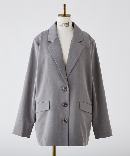 Seemi. byNICECLAUP（ シーミーバイナイスクラップ）の「【Seemi】テーラードジャケット（テーラードジャケット・レディース・ピンク/グレー・FREE）」の21枚目の写真