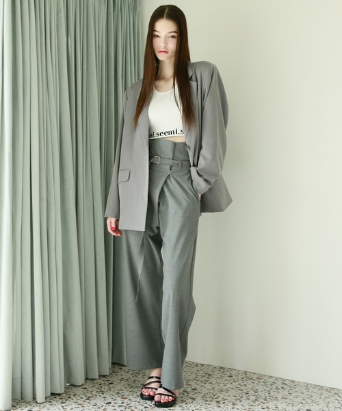 Seemi. byNICECLAUP（ シーミーバイナイスクラップ）の「【Seemi】テーラードジャケット（テーラードジャケット・レディース・ピンク/グレー・FREE）」の10枚目の写真