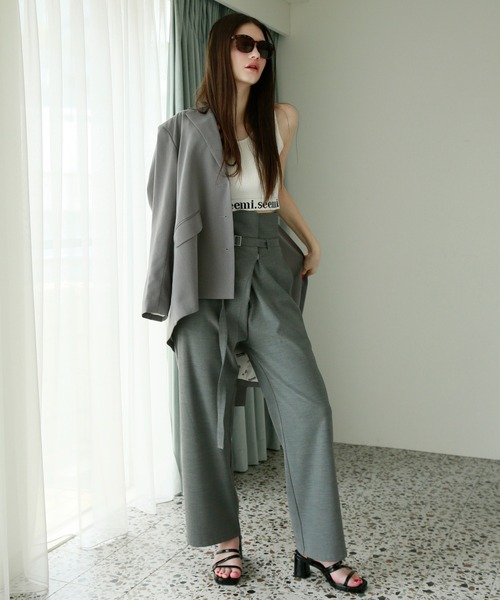 Seemi. byNICECLAUP（ シーミーバイナイスクラップ）の「【Seemi】テーラードジャケット（テーラードジャケット・レディース・ピンク/グレー・FREE）」の14枚目の写真