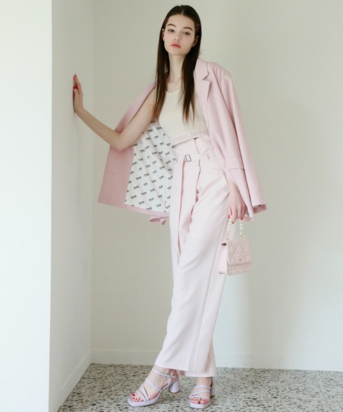 Seemi. byNICECLAUP（ シーミーバイナイスクラップ）の「【Seemi】テーラードジャケット（テーラードジャケット・レディース・ピンク/グレー・FREE）」の8枚目の写真