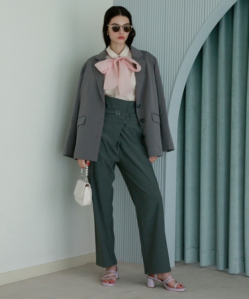 Seemi. byNICECLAUP（ シーミーバイナイスクラップ）の「【Seemi】テーラードジャケット（テーラードジャケット・レディース・ピンク/グレー・FREE）」の18枚目の写真