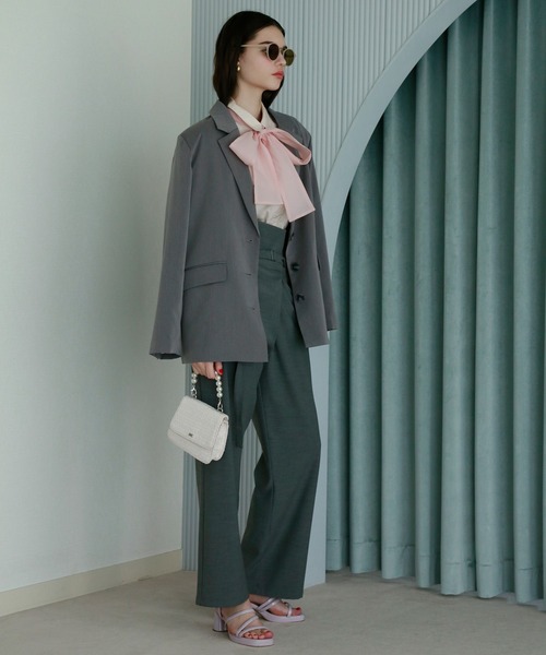 Seemi. byNICECLAUP（ シーミーバイナイスクラップ）の「【Seemi】テーラードジャケット（テーラードジャケット・レディース・ピンク/グレー・FREE）」の19枚目の写真