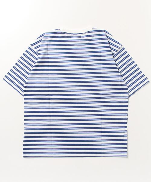 U.S. POLO ASSN.(ユーエスポロアッスン)の「【U.S. POLO ASSN.】 天竺 先染め ハーフスリーブ ワンポイント 刺繍 ボーダー Tシャツ(Tシャツ/カットソー・レディース・ホワイト系/ホワイト×グリーン/ホワイト×ブルー/ホワイト×ブラック/ホワイト×グレー/ブラック×ホワイト・MEDIUM/LARGE/X-LARGE)」の11枚目の写真