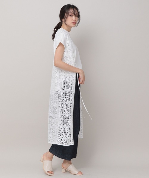 Elura（エルーラ）の「オーガニックコットンロールTシャツ（Tシャツ/カットソー・レディース・チャコールグレー/ホワイト/ネイビー・FREE）」の9枚目の写真