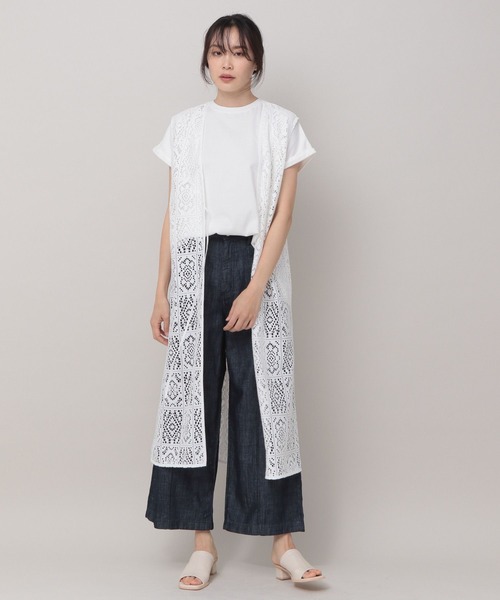 Elura（エルーラ）の「オーガニックコットンロールTシャツ（Tシャツ/カットソー・レディース・チャコールグレー/ホワイト/ネイビー・FREE）」の15枚目の写真