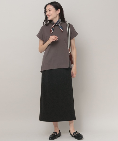 Elura（エルーラ）の「オーガニックコットンロールTシャツ（Tシャツ/カットソー・レディース・チャコールグレー/ホワイト/ネイビー・FREE）」の13枚目の写真