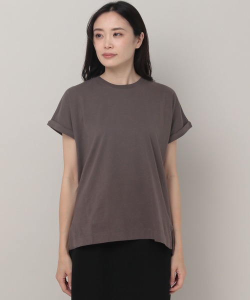 Elura（エルーラ）の「オーガニックコットンロールTシャツ（Tシャツ/カットソー・レディース・チャコールグレー/ホワイト/ネイビー・FREE）」の19枚目の写真