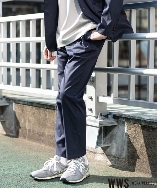 WWS(ワークウェアスーツ)の「”速乾&イージーケア”【WWS】417別注 ULTIMEXフルレングスパンツ(スラックス・メンズ・チャコールグレー/ブラック系その他/ネイビー・SMALL/MEDIUM/LARGE/X-LARGE)」の3枚目の写真