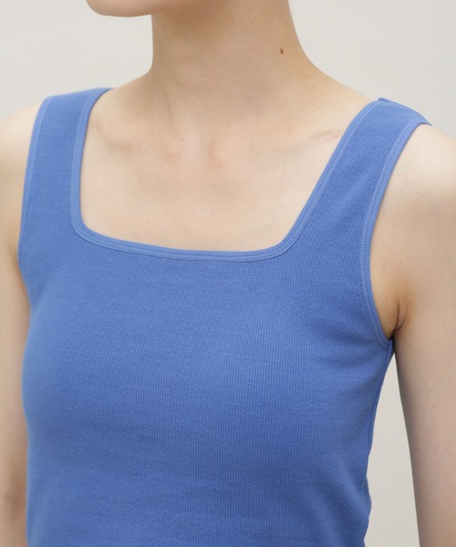 NANO universe（ナノユニバース）の「LB.03/カップ付きクロップドスクエアタンクトップ（タンクトップ・レディース・オフホワイト/ブルー/ブラック・Ⅰ/Ⅱ）」の22枚目の写真