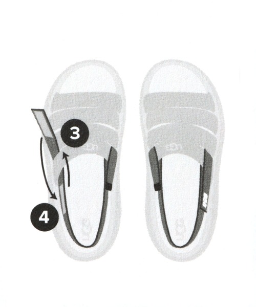 UGG(アグ)の「【UGG(アグ)】SportYeah(WOMEN)(サンダル・レディース・ブラック/ホワイト・MEDIUM/SMALL)」の20枚目の写真