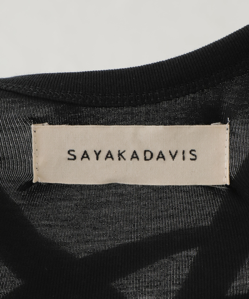 SAYAKA DAVIS エンブロイダリータンク CITYSHOP 美品 SAYAKA DAVIS＞メッシュ タンクトップ