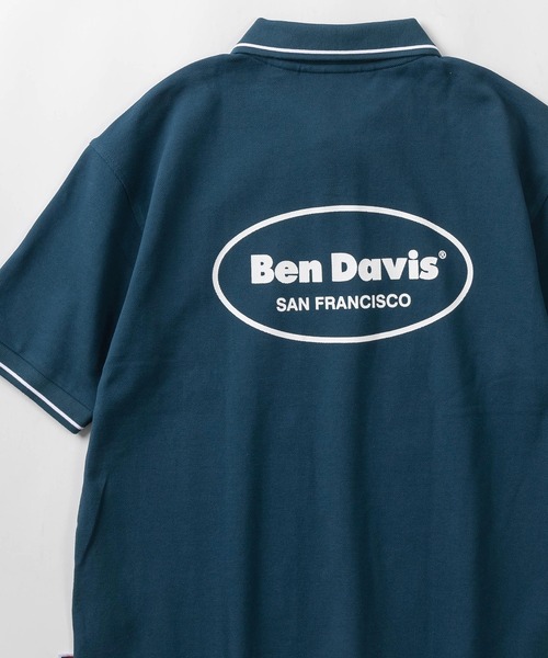 BEN DAVIS(ベンデイビス)の「【BEN DAVIS/ベンデイビス】ビッグシルエット オーバルロゴワンポイント刺繍&バックプリント ポロシャツ/ラガーシャツ/ICE SHOP POLO(ポロシャツ・レディース・ブラック/ホワイト/グリーン/ダークブルー・M/L/XL)」の4枚目の写真
