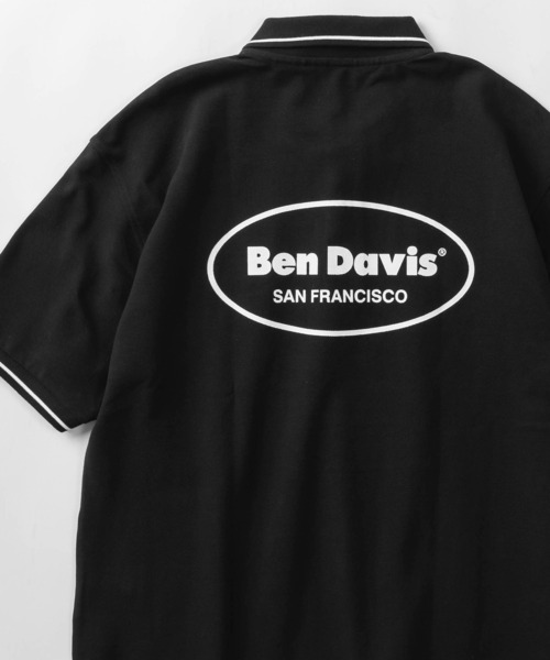 BEN DAVIS(ベンデイビス)の「【BEN DAVIS/ベンデイビス】ビッグシルエット オーバルロゴワンポイント刺繍&バックプリント ポロシャツ/ラガーシャツ/ICE SHOP POLO(ポロシャツ・レディース・ブラック/ホワイト/グリーン/ダークブルー・M/L/XL)」の2枚目の写真