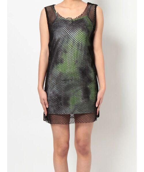 EVRIS（エヴリス）の「バイカラーメッシュミニワンピース（ワンピース・レディース・グリーン/ブルー・FREE）」の15枚目の写真