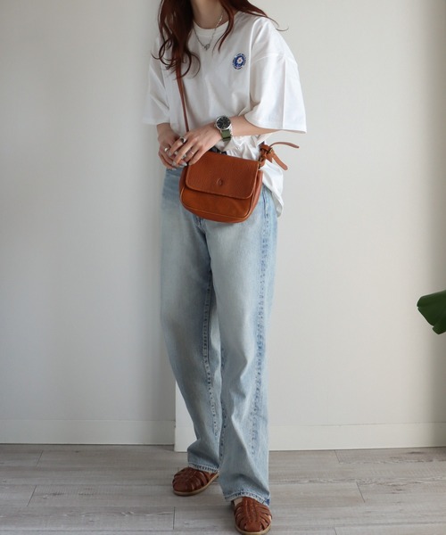 COURO（コウロ）の「フラワーワッペン無地/ボーダーTシャツ（Tシャツ/カットソー・レディース・クリーム/ネイビー系/ブラック/ホワイト×ブラック/ホワイト×ブルー/ブラック×ホワイト/ホワイト/ネイビー/オートミール/ホワイト×ネイビー/ホワイト系その他2/ホワイト系/ブラック系/ネイビー系1/ライトグレー系/ブラック系その他/ホワイト系その他・M/L）」の19枚目の写真