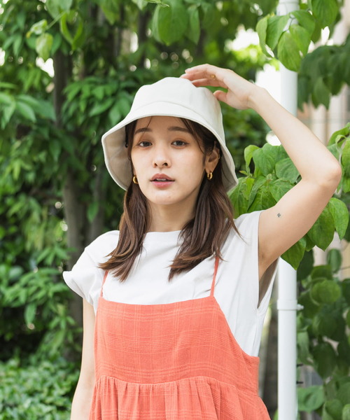 SENSE OF PLACE by URBAN RESEARCH（センスオブプレイスバイアーバンリサーチ）の「コットンツイルリボンバケットハット（キャップ・レディース・ブラック/アイボリー・ONE）」の10枚目の写真