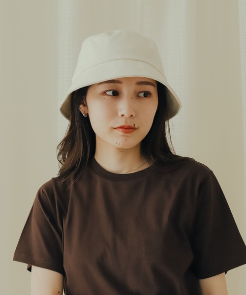 SENSE OF PLACE by URBAN RESEARCH（センスオブプレイスバイアーバンリサーチ）の「コットンツイルリボンバケットハット（キャップ・レディース・ブラック/アイボリー・ONE）」の12枚目の写真